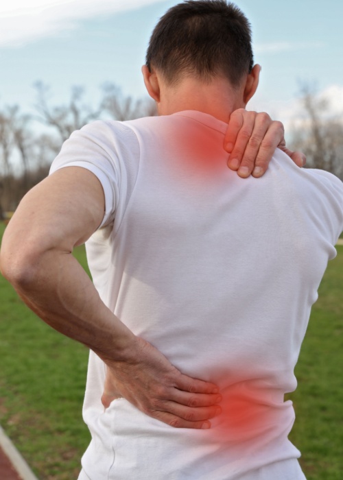 man with back pain