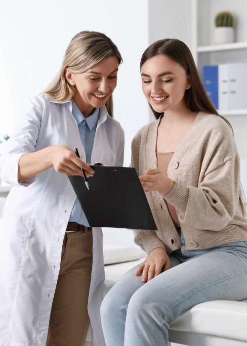 Professional doctor working with patient in hospital