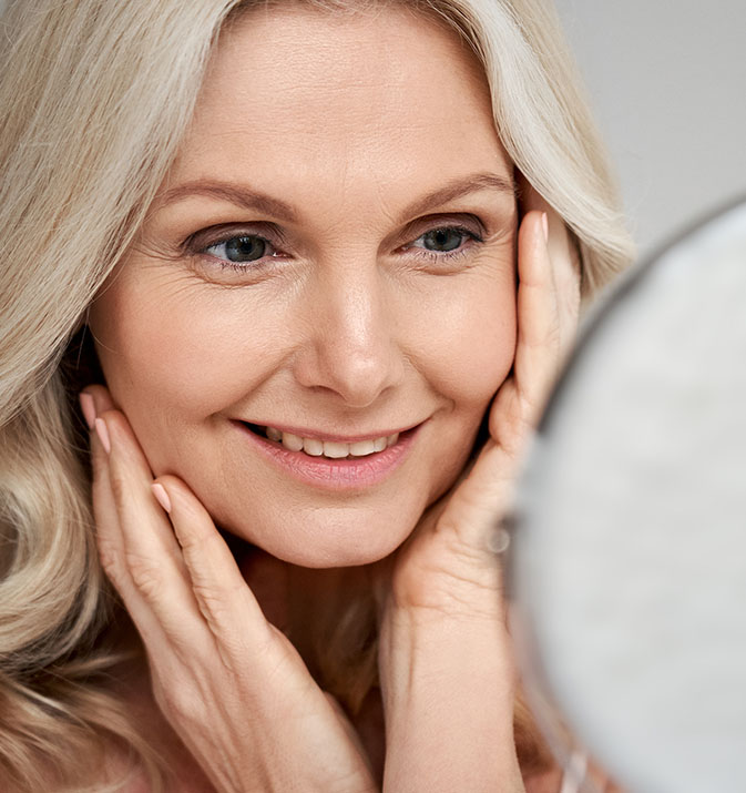 Woman happy with bioidentical hormone replacement therapy