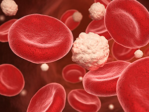 Blood cells and glucose floating in platelet rich plasma