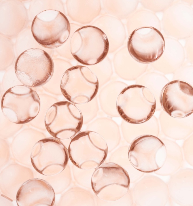 Cosmetic collagen serum care ingredient textured background