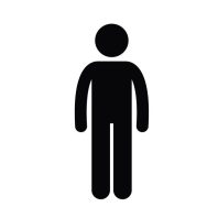 Black silhouette of an adult