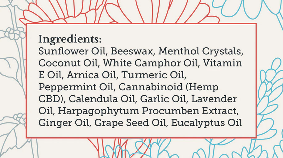 Xtreme RX balm ingredients information